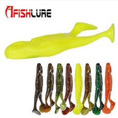 가물치 소프트 AFISHLURE 프로그 웜 베이트 낚시 낚시바늘 낚시루어 TLi04279, 1번(2개입)