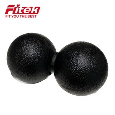 【Fitek】花生按摩球，深層肌肉放鬆，肩頸背腿適用，高硬度環保材質，輕巧便攜, 黑色, 1個