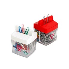 바이하츠 자석 클립통 사각, 1개