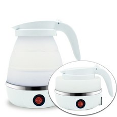 접이식 여행용 전기포트 소형 휴대용 커피포트 등산 캠핑, 흰색