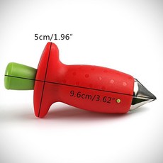 草莓去蒂器 不鏽鋼去蒂刀, 紅色, 1個