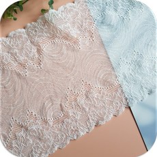 dklace 스판레이스모음 / 레이스 8-7381 폭 17cm 자가드, White, 1개