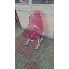 리온 버스정류장의자 인테리어 문구점 대기 버스 철제 정류장, 1개, 1인용 투명핑크