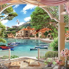 바라본 조각퍼즐 테라스에서 직소 해변 1000조각 56617pc 1(PC), 1개