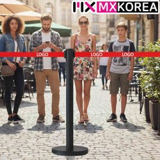 벨트 차단봉 가이드라인 바리케이트 통제선 안전 안내 인쇄 행사 안내봉, 사인보드(실버)-A4