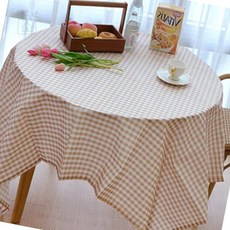 루다스 방수식탁커버 식탁보 브라운 140x180cm