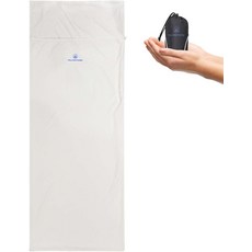 따뜻한 날씨 시즌을 위한 마운틴로드 침낭 라이너와 캐리백 - 캠핑 하이킹 배낭여행을 보호 가능하고 가볍고 피부 친화적인 침낭., 1_Beige with zipper