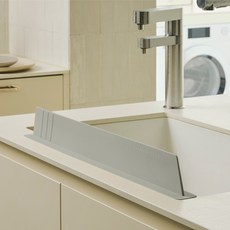 HANSSEM 올데이 실리콘 싱크대 설거지 와이드 물막이 61.5cm, 1개, 그레이