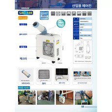 산업용 에어컨 이동식냉방기 1구 코끼리형 업소용 실외기없는 식당 공업용
