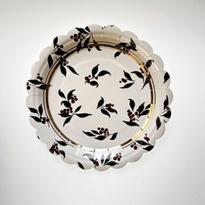 好貨精選 一次性聖誕節主題餐盤，圓形派對零食甜品水果盤，安全衛生餐具, 1個