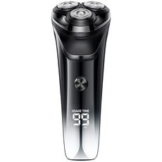 LifeSync FK373 남자 전기면도기 3헤드 생활방수 건식 습식 면도 트리머 포함 남성 선물 추천, 블랙 그라데이션