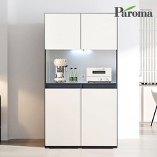 파로마 밀레니 화이트 비스포크 홈까페 수납장 펜트리장 1000, 단품