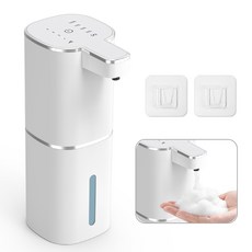 APEXSO 자동 디스펜서 젤/거품타입 스마트 손세정기 420ml대용량 세제 물비누 리필용기 충전식 화장실 주방 싱크대 욕실, 거품타입