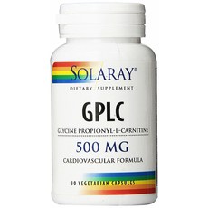 SOLARAY GPLC 甘氨酸丙酰左旋肉鹼 500mg 素食膠囊, 30 件, 1個