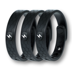 엘케이굿 정전기 방지 팔찌 스파크 완화 밴드, 3개, 블랙