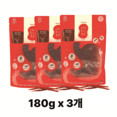 Triple LAB 강아지간식 소화가 잘되는 육포, 3개, 180g, 천연 오리가슴살 소프트 슬라이스
