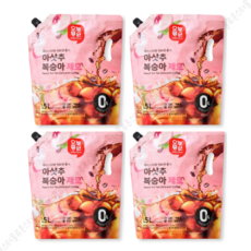 오늘좋은 아샷추 복숭아제로, 4개, 1.5L