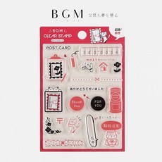 莫莫日貨 BGM水晶印章組 2022年6月新品 記錄・郵便 手帳裝飾, 1個