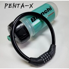 펜타엑스 자전거 자물쇠 잠금장치 도난방지 번호설정, 1개, 블랙