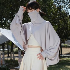 防曬披肩 戶外抗UV護頸遮臉 口罩一體設計 冰絲材質