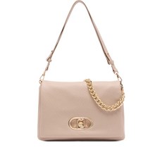 리우조 라지 라퍼피 로고 장식 체인 스트랩 숄더 백