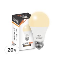 닥터룩스 LED 전구 10W, 20개, 전구색