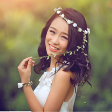 13송이 꼬리 화관 5개입, 화이트