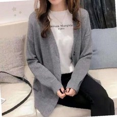 여성용 단추 니트 가디건 봄가을 데일리 레이어드 캐주얼 긴팔 상의 아우터 간절기