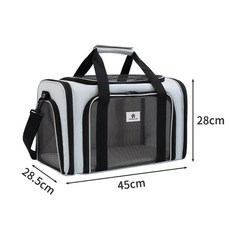 跨境車載寵物外出包可摺疊透氣便攜式貓包大容量單肩包手提包批發, 1個, 藍色