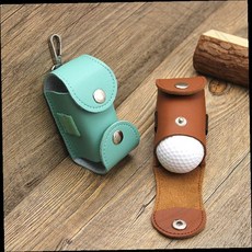 골프용품 파우치 가죽 볼케이스 휴대용 골프공 보관함 야외 스포츠 액세서리, 1개, 민트