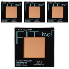 메이블린 핏 미! 매트 + 포어리스 프레스드 파우더 8.5g, 320 Natural Tan, 4개