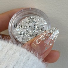 보니비네일 맑고 투명한 얼음 네일글리터 화이트아이싱, 1개