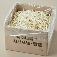 [한정수량] 세척 숙주 나물 - 산지직송 대용량 업체용, 1박스, 4kg