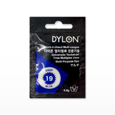DYLON 다이론 멀티염료 옷염색, 19 딥 블루, 5g, 1개