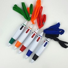 끈 볼펜 4색 있는 볼펜 목걸이 통통펜 5p 세트 볼펜, 상세페이지 참조, 1개, 상세페이지 참조