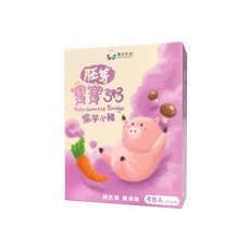 【飯友】寶寶胚芽粥 紫芋小豬 純天然 無添加, 1個, 紫芋小豬,150g*4包/盒