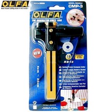 OLFA布料割圓器CMP-3 布包鈕扣製作工具 布花製作工具 圓形零錢包DIY針插製作工具 布胸章製作, 1個, 黃色