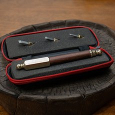 巨匠工廠和意鎢鋼篆刻刀套裝硬質合金刀頭黃銅紅檀木手柄刻石專用, 盛唐三刀頭