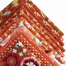 퀼팅맘 수입 원단 컬러풀 챠밍 플라워 로맨틱 러블리 10종 세트, 1개, 플라워 다홍 10종