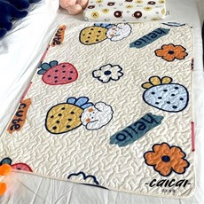 可愛郁金香月經墊/姨媽墊：防滑防漏、雙面可洗、學生宿舍例假專用，給您舒適安心的呵護, 1個, 随机花色一条,50*70cm