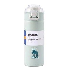 MOZ 스웨덴 텀블러 포스코 316 스텐 원터치 손잡이 보온보냉병 보온텀블러, 1개, 400ml, 베이비민트