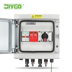 면도기 헤드 호환PV 결합 박스 DC 1000V 1 입력 출력 서지 번개 보호 기능 포함 퓨즈 MCB SPD 태양광 방수, 01 32A, 정격 전류: 1. 32A