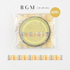 BGM 藍橘格子細幅和紙膠帶, 1個