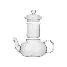 유리 티포트 차거름망, 투명, 1개, 1L