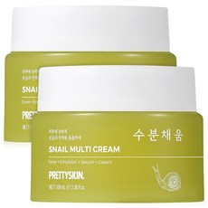 프리티스킨 수분채움 달팽이크림 영양 보습 멀티 크림 100ml 2개