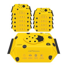 누누베베 벅스 골드 물티슈 캡형, 75g, 72매, 10개