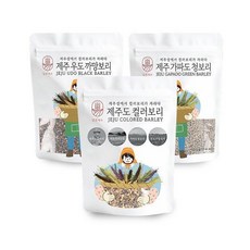 담은제주 제주보리 3종 모음(청+컬러+까망 제주산 각 500g)