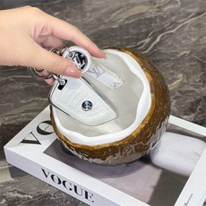 椰子304不鏽鋼水果叉收納罐套裝, 1個, 椰子收納球【推薦鑰匙收納】