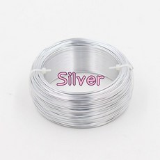 100m/롤 1mm 직경 소프트 컬러 알루미늄 와이어 DIY 수제 공예 액세서리 모델링 재료, 09 Silver, 1개