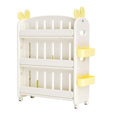 FDW 雙面兒童書架收納櫃 YK119 SGS認證, 檸檬黃, 檸檬黃